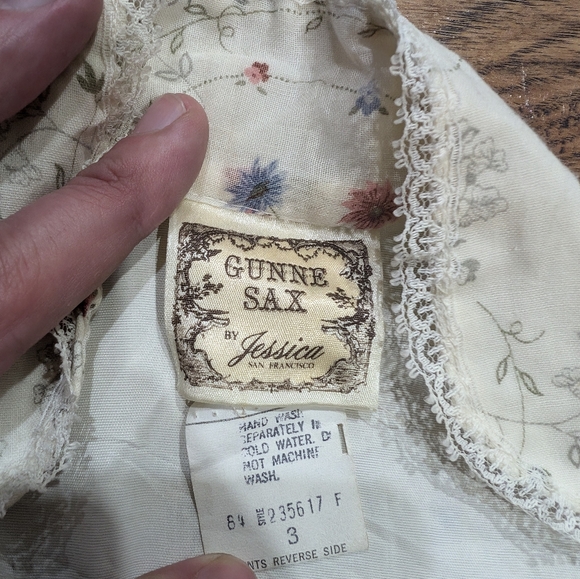 Gunne Sax by Jessica size 3 Floral Floor length dress. - Picture 3 of 8